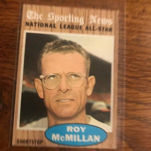 Roy McMillan 1962 Topps All Star High Number (Original Issue) (As Pictured) (Original Issue) (B210)