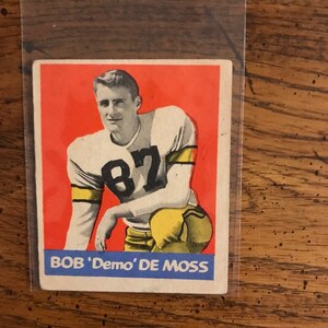 Bob Demo De Moss 1948 Leaf Gum Football Card (zoals afgebeeld) (originele uitgave) (3079)