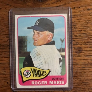Roger Maris 1965 Topps Baseball Card (edição original) (conforme foto) (03614)
