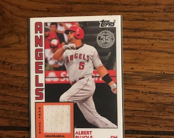 Albert Pujols Topps Relic Baseball Card (As Pictured) (Original Issue) (6148)