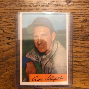 Enos Slaughter 1954 Bowman Baseball Card (come nella foto) (edizione originale) (2353)