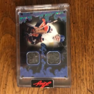 Billy Smith Blatt Art Of Hockey Double Memorabilia Patch (Originalausgabe) (wie abgebildet) (2540)