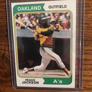 Reggie Jackson 1974 Topps Baseball (edizione originale) (come in foto) (5882)