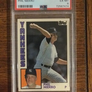 Phil Niekro Graded PSA 6 1984 Topps Traded (Wie abgebildet) (Originalausgabe) (1911)