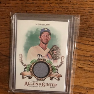Clayton Kershaw Erinnerungsstücke Karte. Allen & Ginter Baseball Card (Original Heft) (Wie abgebildet) (4211)