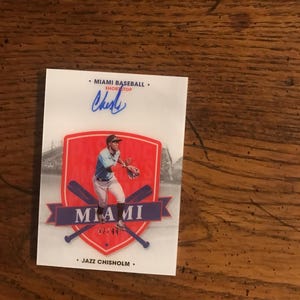 Carte de baseball autographe Jazz Chisholm 42/99 (édition originale) (comme sur la photo) (4900)
