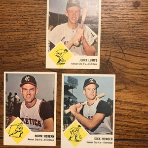 Lumpe, Howser, Siebern 1963 Fleer basebollkort (Originalutgåva) (Som på bilden) (7431)