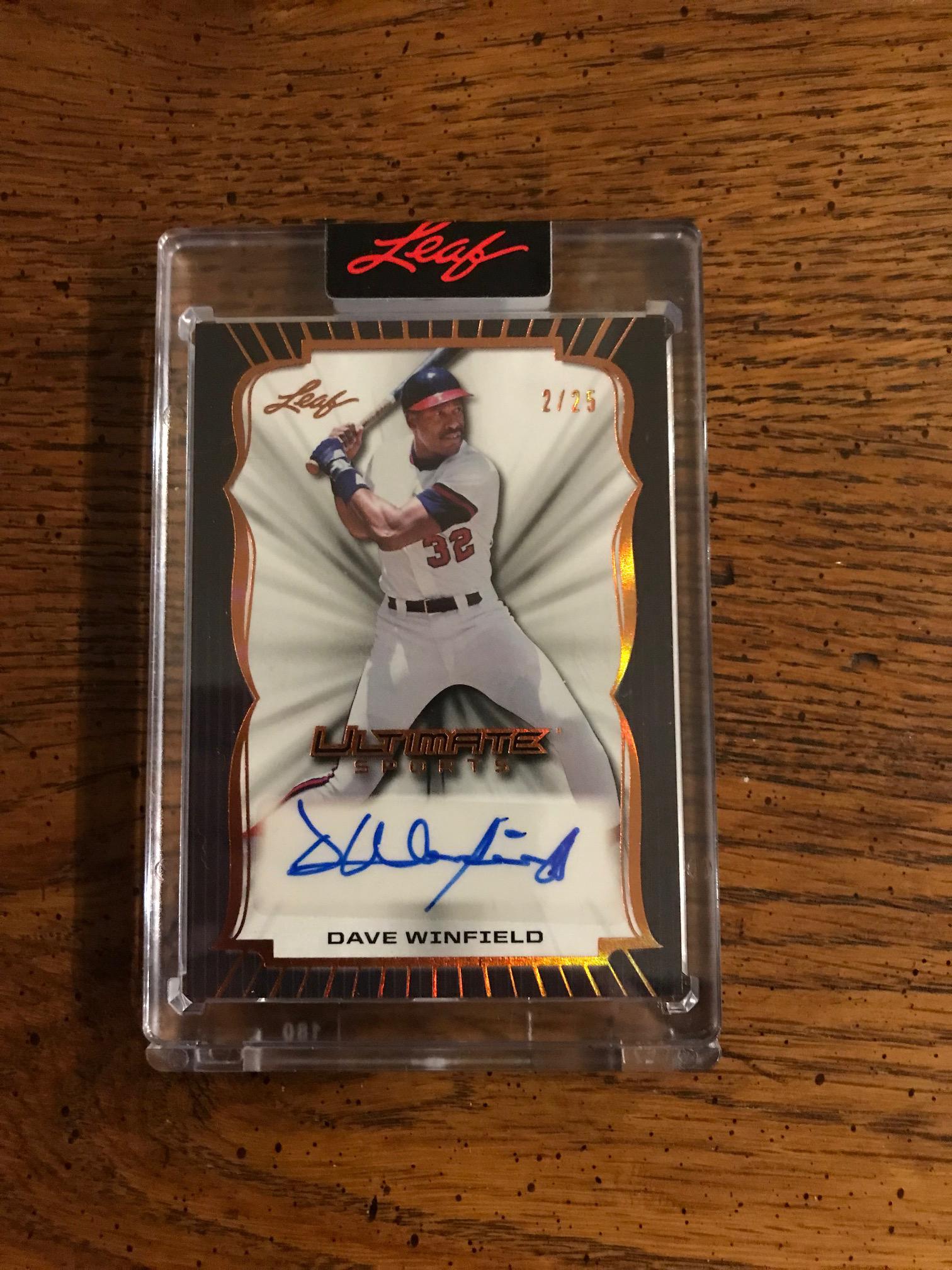 Dave Winfield Autograph 2/25 Leaf Ultimate Sports (as Pictured