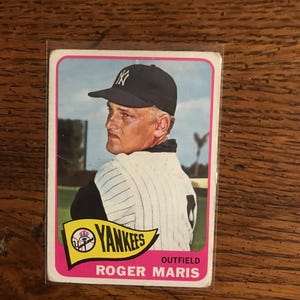 Cartão de beisebol Roger Maris 1965 Topps (edição original) (conforme ilustrado) (5500)