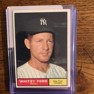Whitey Ford 1961 Topps Baseball Card (edizione originale) (2673)