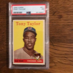Tony Taylor PSA 7 1958 Topps Baseball Card (As Pictured) (Original Issue) (3235)