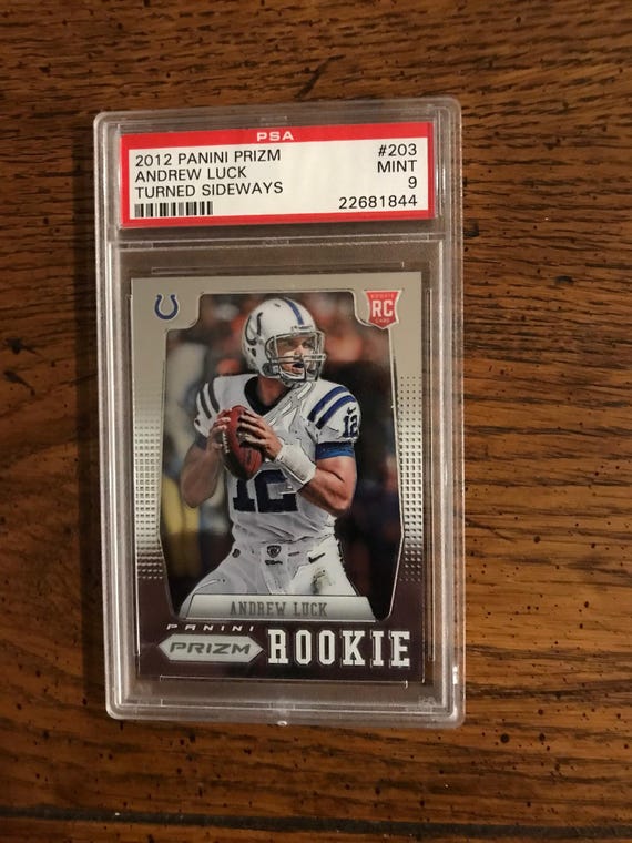 Andrew Luck Rookie Panini Prizm Rookie Football card PSA 9 (As Pictured)  (Original Issue) (5138)