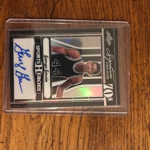 Carte de basket-ball feuille autographe George Gervin 43/49 (comme sur la photo) (édition originale) (4756)