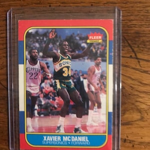 Carte de basket-ball Xavier McDaniel 1986 Fleer (édition originale) (comme sur la photo) (2536)