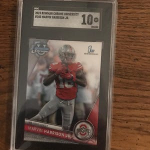 Cartão de futebol Marvin Harrison Jr. SGC 10 (conforme ilustrado) (edição original) (5461)