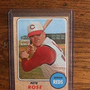 Carta da baseball Topps di Pete Rose del 1968 (edizione originale) (5591)
