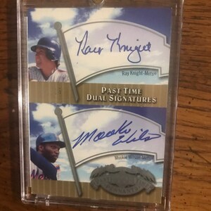 Autographes de Mookie Wilson et Ray Knight en 2005 : double autographes du 15 janvier (comme sur la photo) (édition originale) (5147)