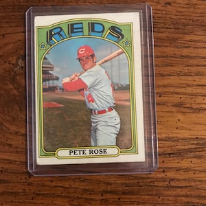 Carte de baseball Pete Rose Topps 1972 (édition originale) (comme sur la photo) (5898)
