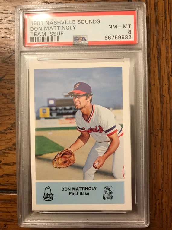 Don Mattingly PSA 8 1981 Nashville Sounds Baseball Card (original