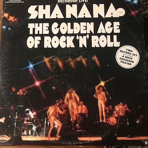 Sha Na Na LP オリジナルポスター付き The Golden Age Of Rock And Roll 米国送料無料 (B006)