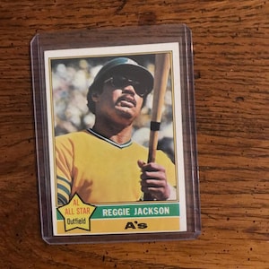 Carta da baseball della National League Baseball di Reggie Jackson del 1976 Topps Washington (edizione originale) (come da foto) (5890)
