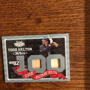 Carte de baseball Todd Helton Double Lumber 6/6 feuilles (comme sur la photo) (édition originale) (4022)