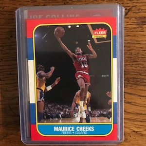 Carte de basket-ball Maurice Cheeks Fleer 1986 (édition originale) (comme sur la photo) (3652)