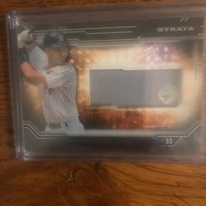 Derek Jeter Topps Strata Relic Baseball Card (edizione originale) (come nella foto) (3552}