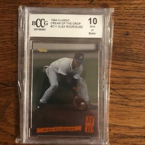 Alex Rodriguez BCCG 10. 1994 Classic Cream Of The Crop Baseball Card (original Issue) (As Pictured) (5247)
