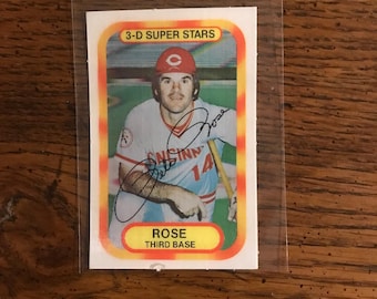 Tarjeta de béisbol de Pete Rose de Kellogg's de 1977 (como se muestra en la imagen) (edición original) (5491)