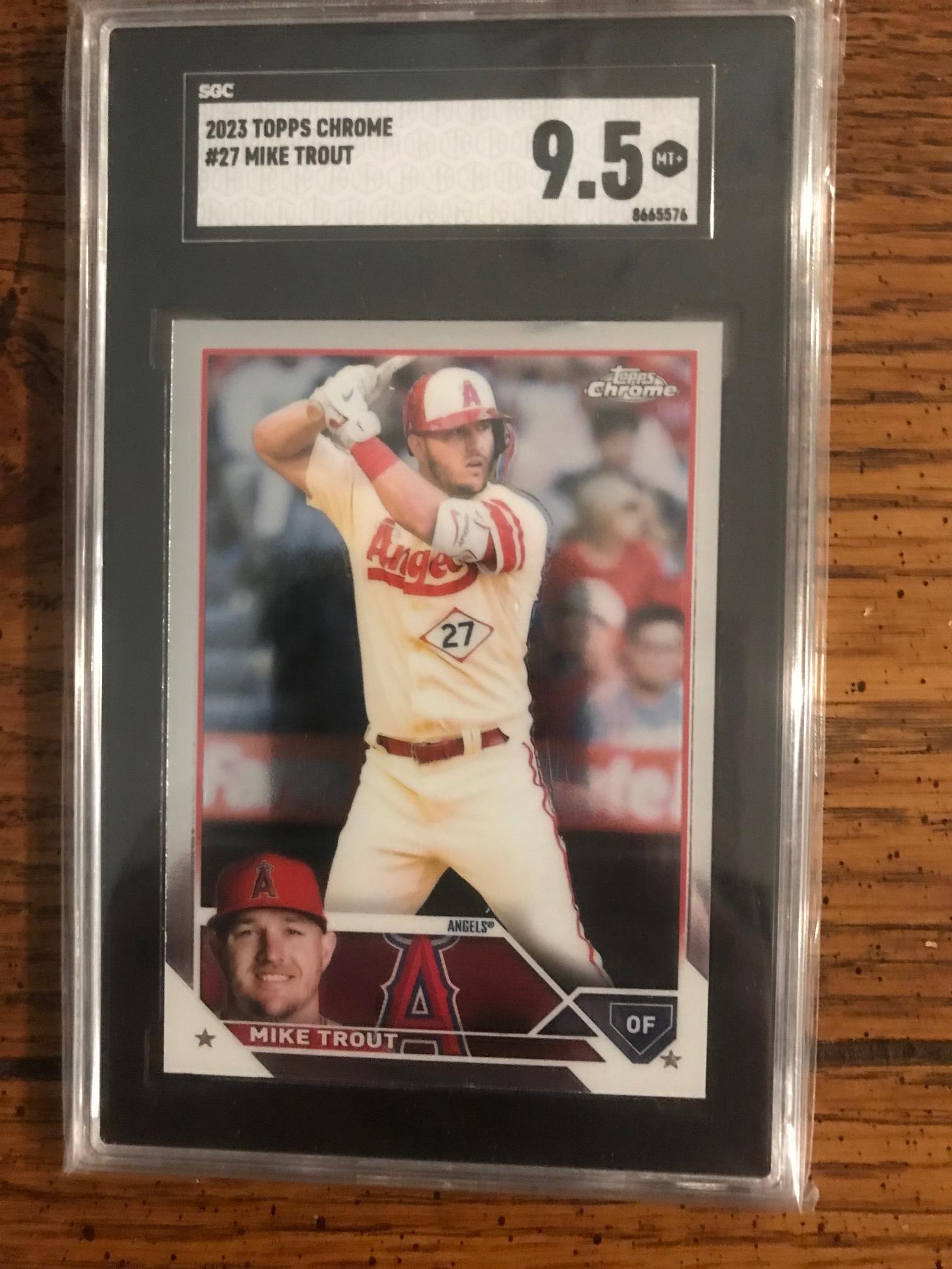 Mike Trout Topps Chrome Baseball Card SGC 9.5 (as Pictured