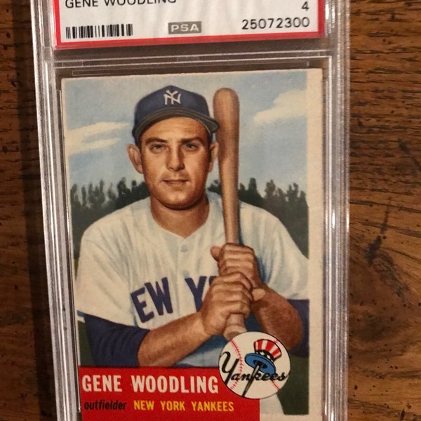 Gene Woodling 1953 Topps PSA 4 (wie abgebildet) (Originalausgabe) (3141)