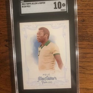 Pele Allen & Ginter-voetbalkaart SGC 10 (oorspronkelijke uitgave) (zoals afgebeeld) (5214)