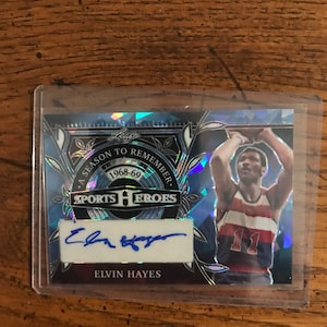 Carte de basket-ball Leaf Sports Heroes autographes d'Elvin Hayes (comme sur la photo) (04133)