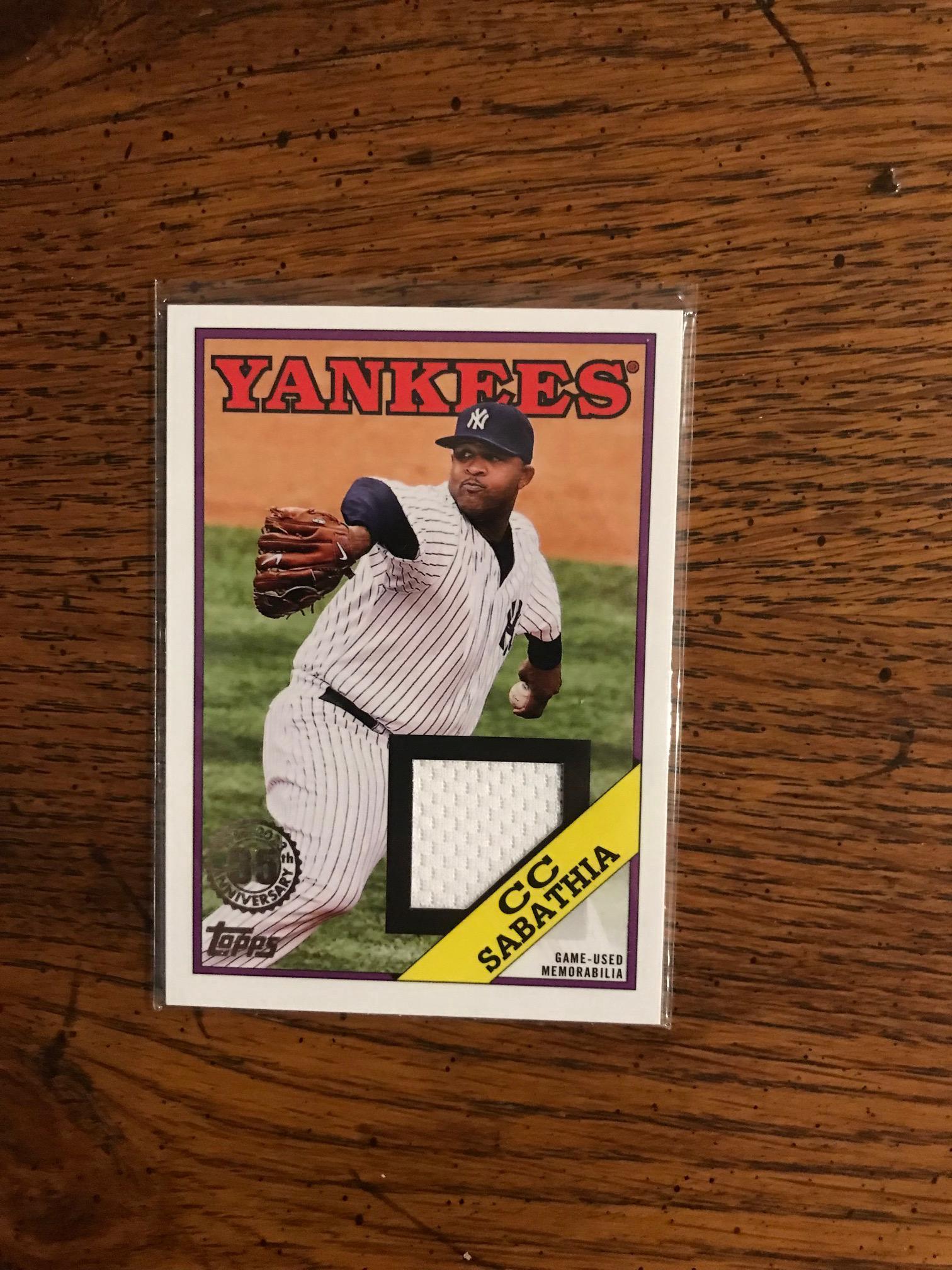 CC Sabathia Topps Baseball Relic Patch Card (original Issue) (as 