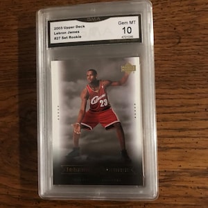 Carte de basket-ball LeBron James 2003 Upper Deck notée 10 (comme sur la photo) (édition originale) (5812)