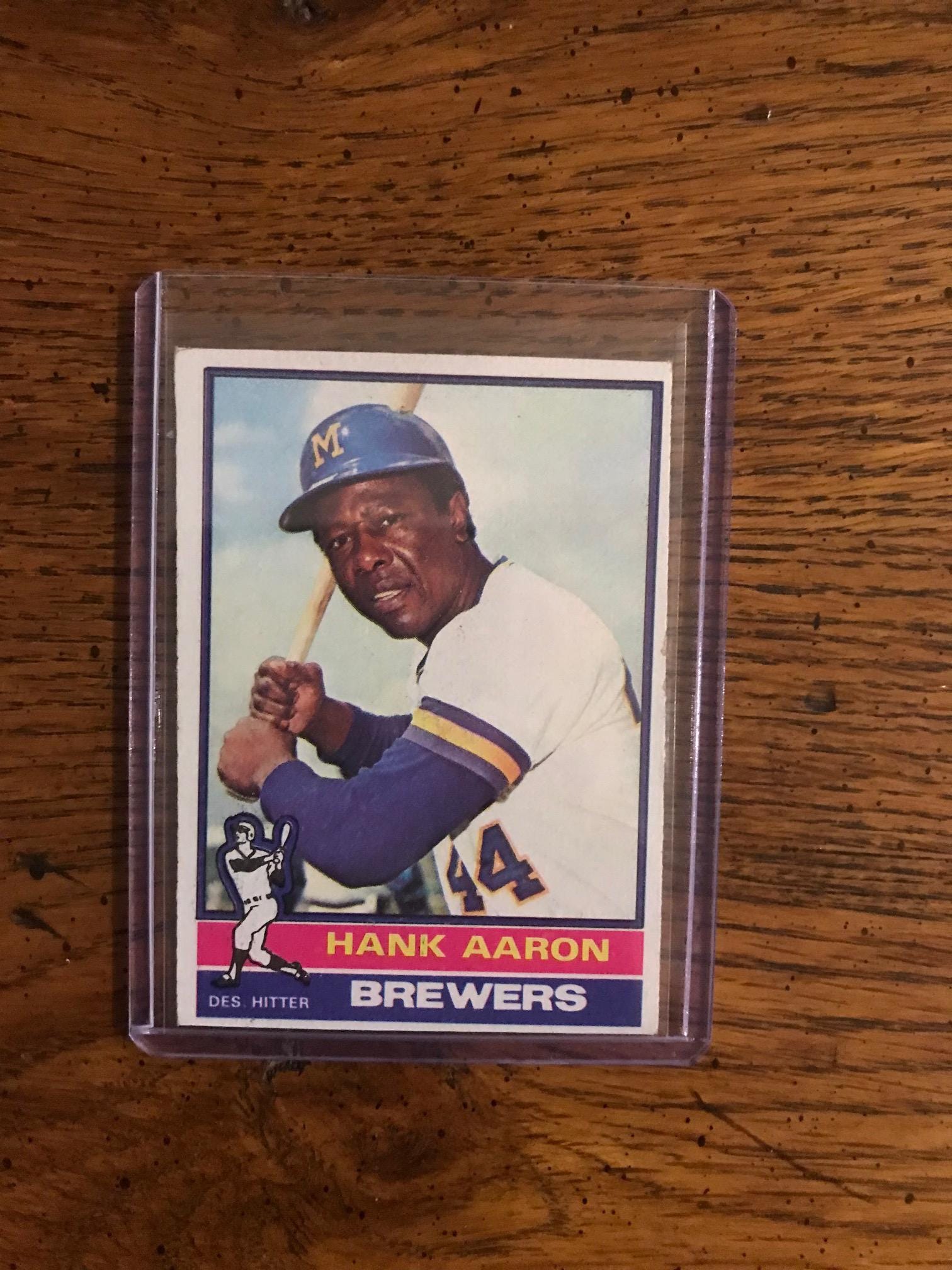 Hank Aaron 1976 Topps Baseball Card (As Pictured) (Original Issue) (4920)