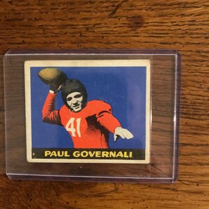 Paul Governali 1948 Leaf Football Card (conforme ilustrado) (edição original) (4754)