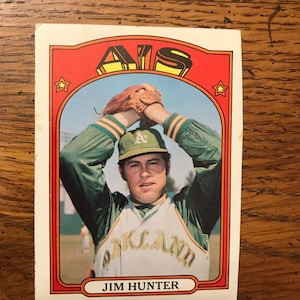 Jim Hunter Blank Back 1972 Topps (Wie abgebildet) (Originalausgabe) (01657)