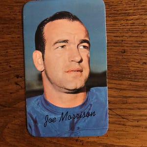 Joe Morrison 1970 Topps Large Size Football Card (edição original) (conforme ilustrado) (5516)