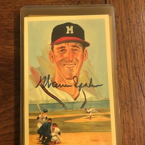 Warren Spahn Autogramm 1989 Perez Steele Feier (Originalausgabe) (wie abgebildet)