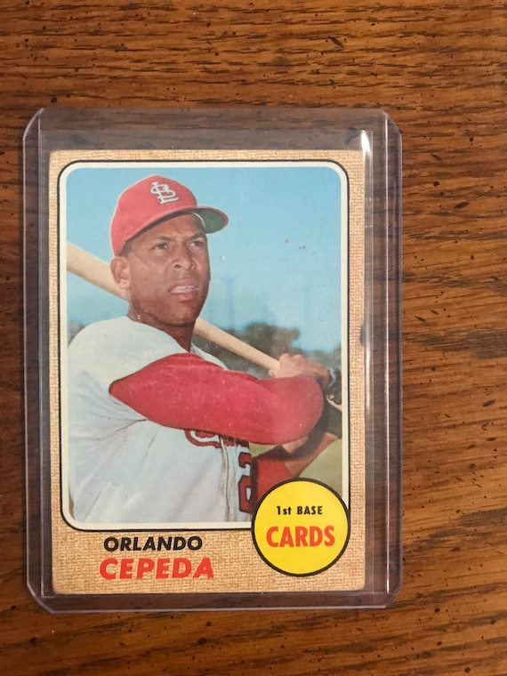 Orlando Cepeda 1968 Topps Baseball Card as Pictured 