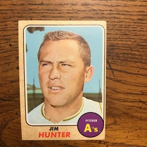 Jim Hunter 1968 Topps Baseball Karte (Originalausgabe) (wie abgebildet) (2488)