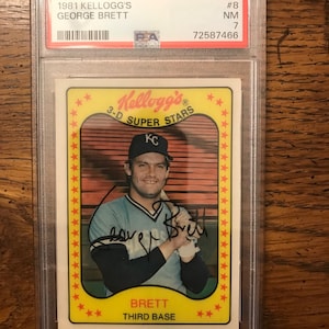 George Brett 1981 Kelloggs classificato PSA 7 (come nella foto) (edizione originale) (1886)