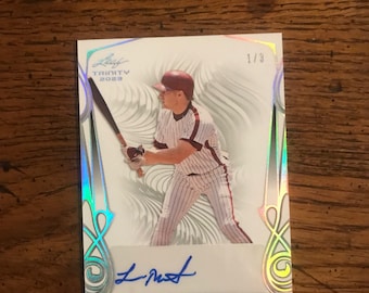Lenny Dykstra Autograph Leaf Trinity 1/3 (Original Issue)  (4255)