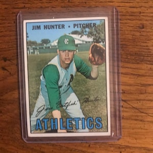 Jim Hunter 1967 Topps Baseball Card (Wie Abgebildet) (Original Heft) (5051)