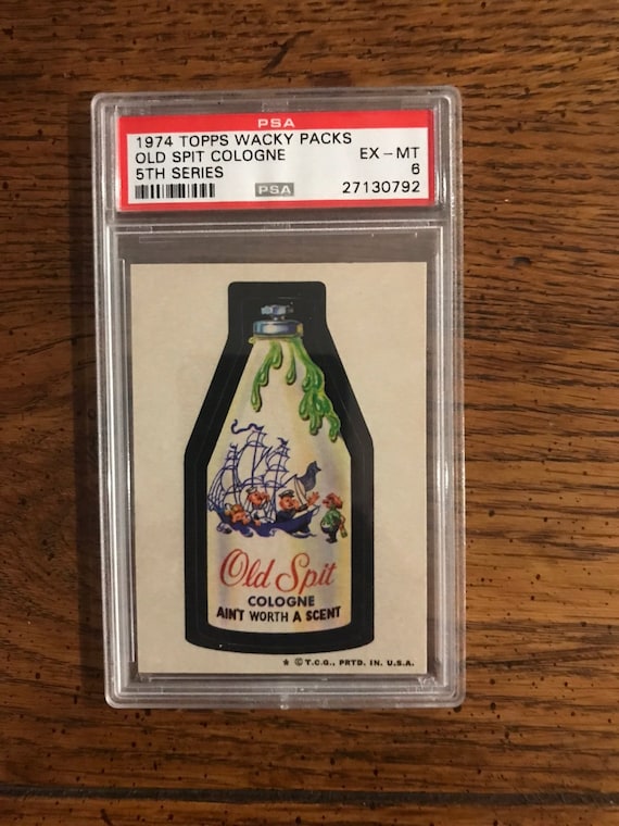 Old Spit Cologne 1974 Topps Wacky Packs PSA 6 (03807) - Etsy