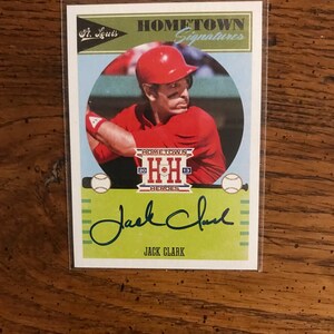 Carte de baseball de la ville natale de Panini autographe Jack Clark (original) (04393)