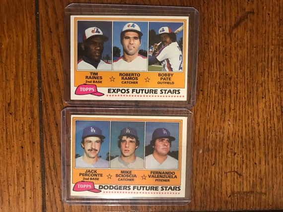 Tim Raines & Fernando Valenzuela 1981 Topps Baseball Cards as 