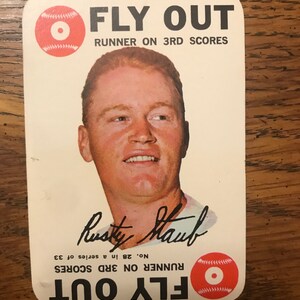Rusty Staub 1968 Topps Game Card Insert (Original Issue) (As Pictured)  (1464}